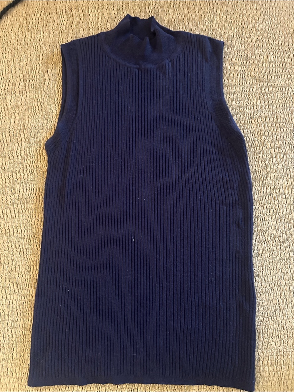 Banana Republic Navy Ribbed Mock Neck Tank
